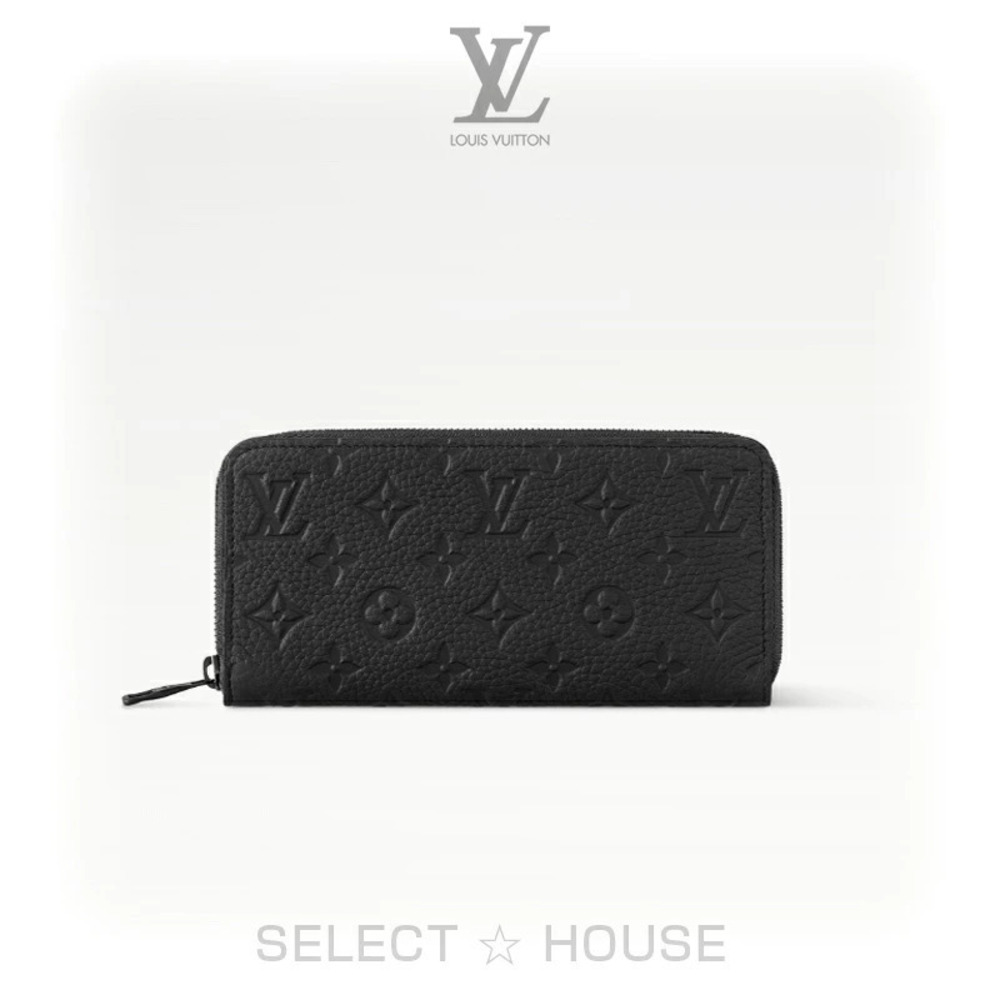 Louis Vuitton Zippy Horizontal Monogram Taurillon Leather Long Wallet Black